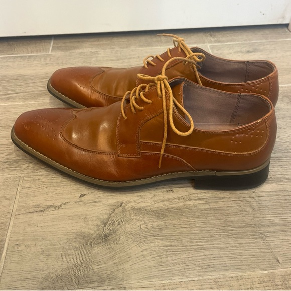 Paulo Solari Brown Wingtip Mens Dress Shoes Size: 11 D - Picture 3 of 8